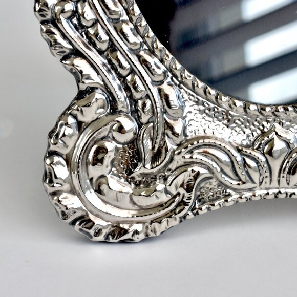 Large Plata Del Pilar Repousse Peruvian 925 Sterling Silver Picture Frame - Picture 8 of 8